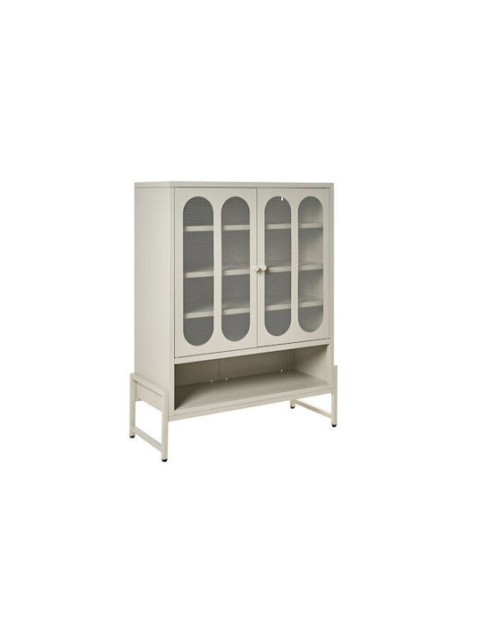 Μπουφές Berwyn 3280 από Μέταλλο Κρεμ 84x35x108cm