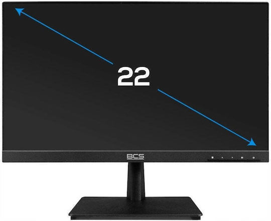 BCS BCS-MLED22FHD Монитор 22" FHD 1920x1080 с Време на реакция 5ms GTG Сребрист