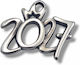 Metallic Crown "2027" Silver 18x20mm 5pcs