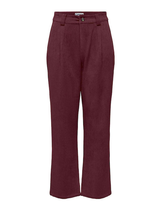 Damen Zeichenfolge Hose Burgundisch