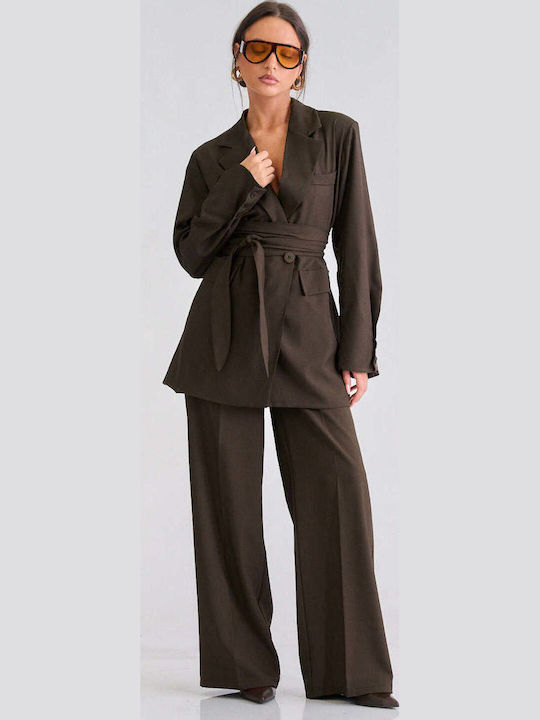 Decoro Women's Dark Brown Kit with Trousers