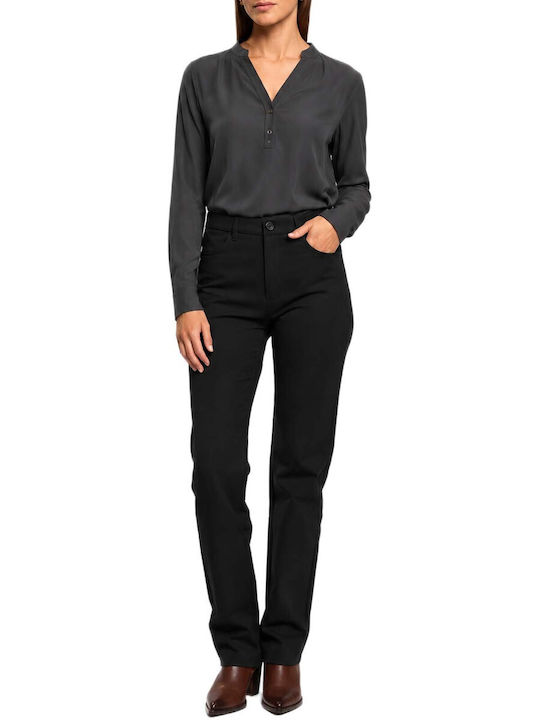 Damen Stoffhose Schwarz
