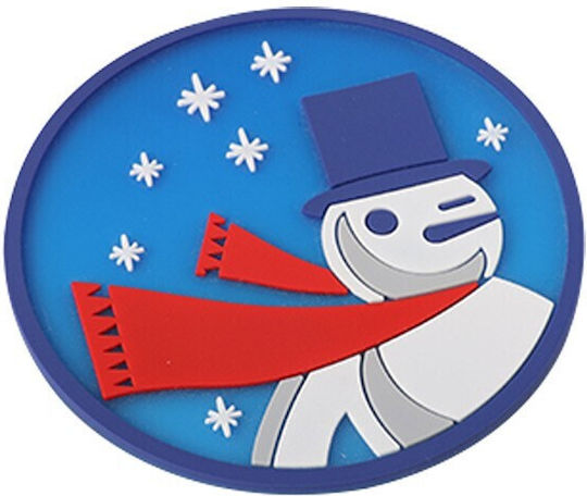 Coaster De Crăciun Din Sticlă Oameni De Zăpadă 10x10cm