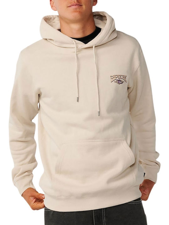 Vintage Weißes Sweatshirt mit Kapuze