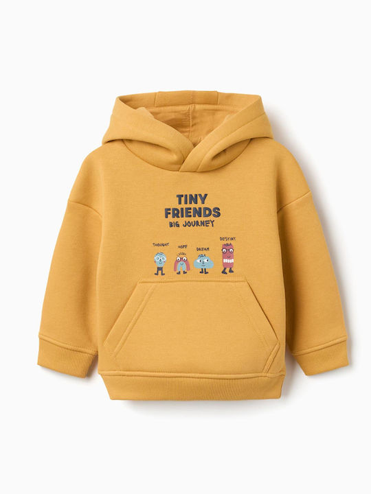 Kids Hoodie With Pockets Mustard