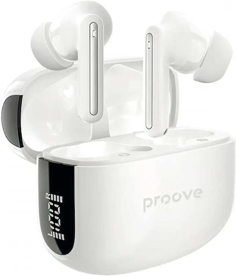 Proove Tempo In ear Безжични слушалки Аксесоари с Устойчивост на изпотяване и Калъф за зареждане Бели