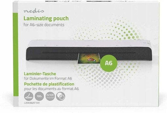 Nedis Foi de laminare Lucioase A6 100 Microni 100 Bucăți