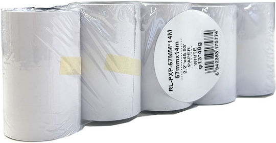G&G Thermische Kassenbons P57xΔ35mm mit Länge 14m 48g/m² 5Stücke