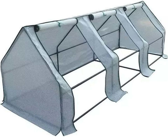 Seră Tip Casă cu Cadru Metalic 2.7x0.95x0.95m