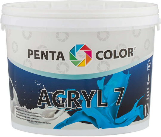 Pentacolor Γαλάκτωμα Ακρυλικό Λευκό 7lt