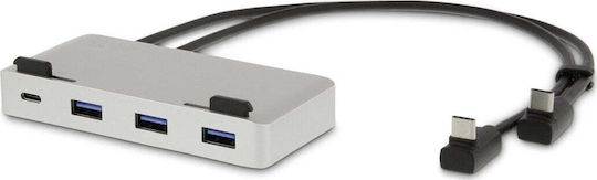 LMP Docking Station with Dual USB-C 4K PD Ethernet Silver (LMP-USBC-ATT-DOCKPS-SL)