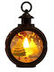 Lampion De Crăciun Din Sticlă Negru 13.5x9 Cm