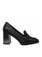 Heels with Chunky Mid Heel Black WM-MP70010-27HH-BLACK