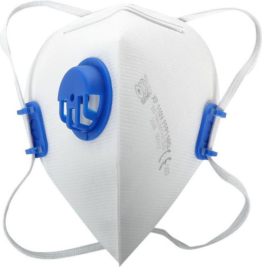 Lahti Pro Protective Mask with Valve White L1200600 5 Pieces