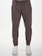 Men's Elastic Trousers Regular Fit Brown-Fango