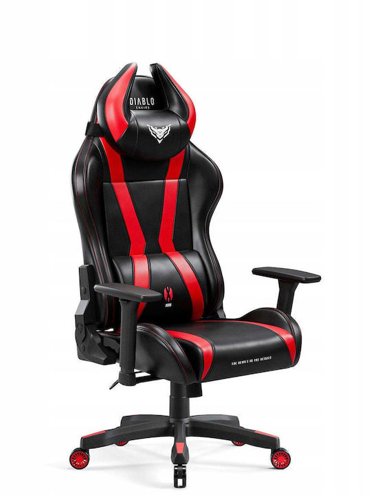 Diablo X-Horn 2.0 Gaming Stuhl aus Künstliches Leder mit Verstellbare Armlehnen Schwarz / Rot