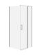 Cersanit Shower Cabin for Shower with Sliding Door 80x80x195cm Clear Glass Chrome