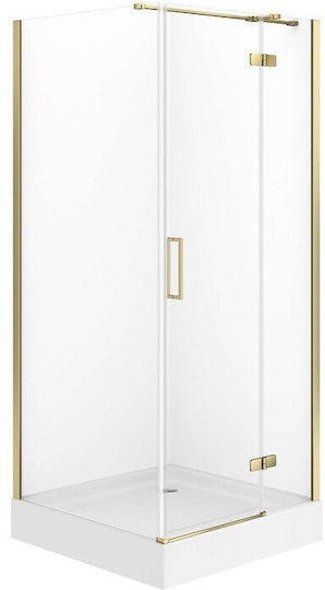 Cersanit Duschkabine mit Schiebetür 11x80x80cm Oro