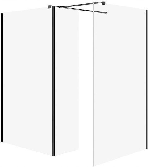 Cersanit Душ Кабинет с Плъзгаща Врата 100x200см Черен