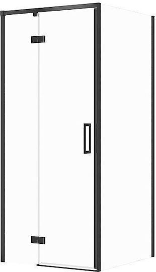 Cersanit Cabinet Duș Cu Ușă Glisantă 90x90x195cm Sticlă Transparentă Neagră