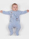 Dreams by Joyce Ski Set Onesie with Pants Velvet Light Blue