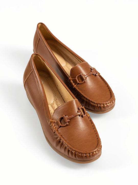 Mocasini Dama Loafers În Culoare Tabac Maro