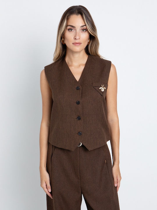 Women's Brown Vest
