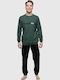 Galaxy Winter Men's Pyjamas Blouse Cypress Green 810-26c-Khaki