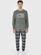 Dreams by Joyce I'm Great Winter Men's Cotton Pyjamas Khaki