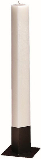 Solid Square Candle 12x140cm White Base