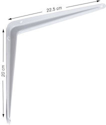 Michelin Corner Shelf Made of Metal in White Colour 200x225mm
