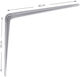 JetWorld Heavy-Duty Corner Shelf Made of Metallic in Silver Colour 350x400mm