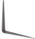 JetWorld Heavy-Duty Corner Shelf Made of Metallic in Silver Colour 300x350mm