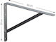 JetWorld Heavy-Duty Corner Shelf Made of Metallic in Silver Colour 330x500mm