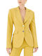 Access Women's Waisted Yellow Blazer