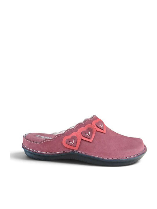 Leder Damen Hausschuhe Burgundisch