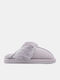 Damen Hausschuhe Anatomic Stiefeletten mit Pelz Grau