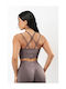Sport-BH Seamless Taupe Größe S Braun