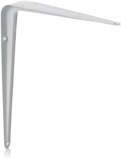 JetWorld Eckregalhalterung aus Metall in Weißer Farbe 300x350mm