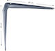 JetWorld Heavy-Duty Corner Shelf Made of Metal in Silver Colour 400x450mm