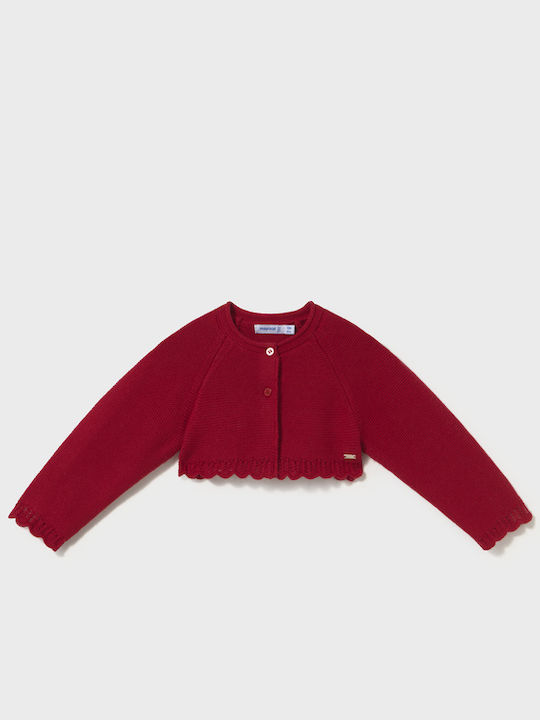 Mayoral Kids Cotton Cardigan Red