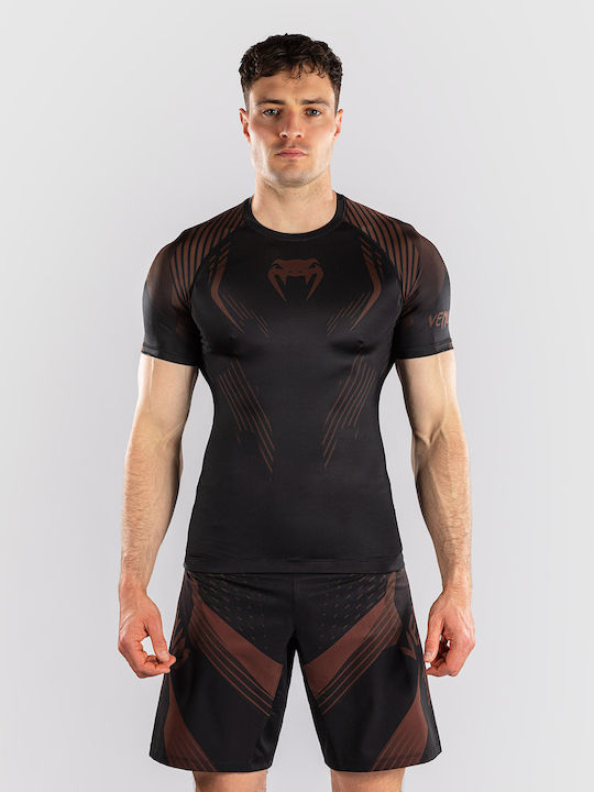 Venum Männer Kampfkunstshirt Kurze Ärmel VENUM-06256-124 für Jiu-Jitsu Schwarz