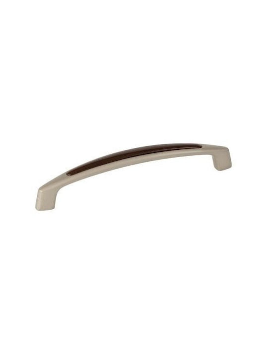 Domoletti Möbelgriff aus Metall Matt Nickel 140mm (Lochabstände 140mm)