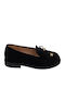 Kids Ballerinas With Hoop & Loop Closure Fabric Black