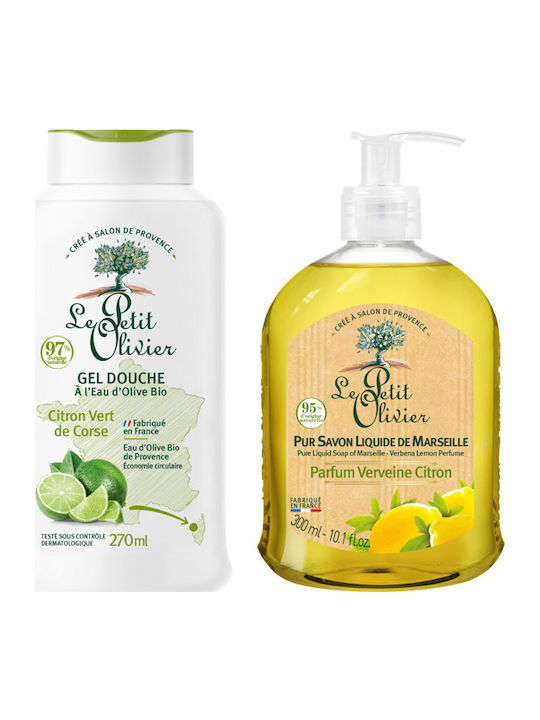 Le Petit Olivier Set Îngrijire Igienă Citrice Gel De Duș Lime 270ml + Săpun Lichid Lămâie 300ml Le Petit Olivier Set Îngrijire Igienă Citrice Gel De Duș Lime 270ml + Săpun Lichid Lămâie 300ml