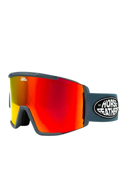 Horsefeathers Ski- & Snowboardbrille für Erwachsene Rot mit rotem Spiegellinse