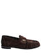 Suede Damen Mokassins in Braune Farbe