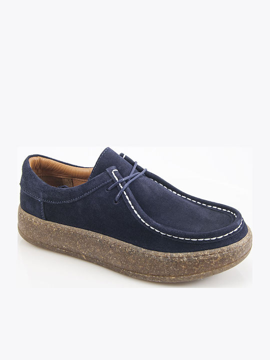 Safe Step Damen Mokassins aus Leder in Marinebl...