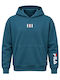 Fleece Kids Sweatshirt With Turquoise Hood