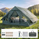 Vevor Inflatable Green Camping Tent with Double Cloth for 8 People